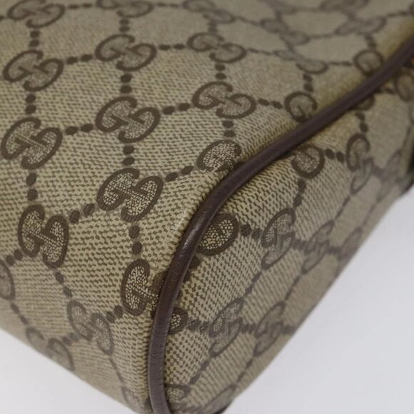 GUCCI GG Supreme Web Sherry Line Clutch Bag PVC Beige 156 01 012 Auth EC317 - Picture 10 of 16